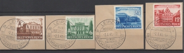 Michel Nr. 764 - 767, Frühjahrsmesse auf Briefstück.